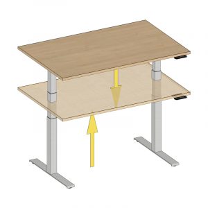 Sitz- Stehtisch Schreibtisch